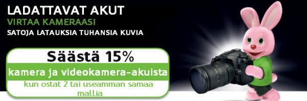 Digikameroiden akut ja laturit