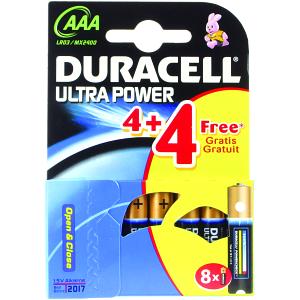 Duracell Ultra Power AAA 4+4 Free Pack