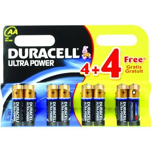 Duracell Ultra Power AA 4Pack + 4 Free