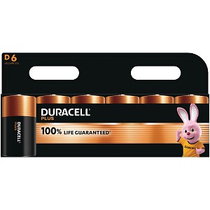 Duracell Plus Power D Size 6 Pack