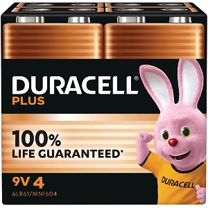 Duracell Plus Power 9v 4 kpl