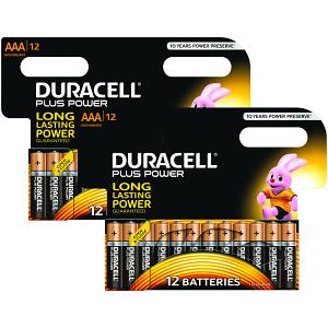 Duracell Plus AAA kaksi pakettia 8+4
