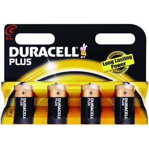Duracell Plus C Size 4 Pack
