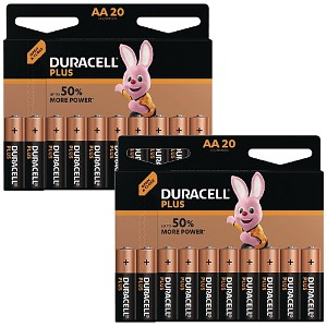 Duracell Plus AA-solu 40kpl (20x2)