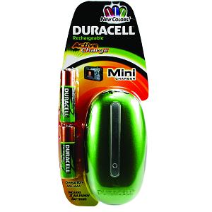 Duracell Mini Charger (Green)+2 AA Cells