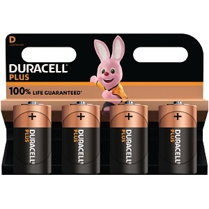 Duracell Plus Power D Size (Pack of 4)
