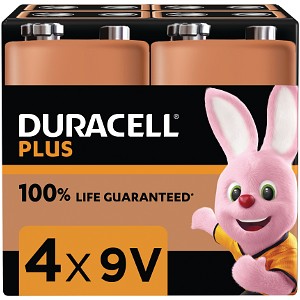 Duracell Plus Power 9v 4 kpl