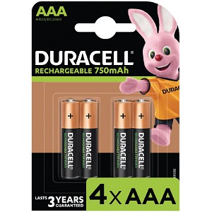 Duracell AAA 750mAh Ladattava paristo 4 kpl