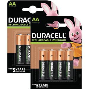 Duracell PreCharged AA 2500mAh x 8