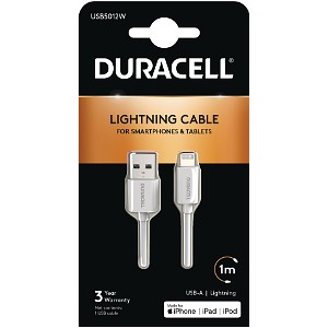 Duracell 1m USB-A ja Lightning-kaapeli