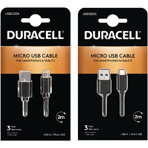 Duracell 1m+2m USB-A-Micro-USB-kaapeli