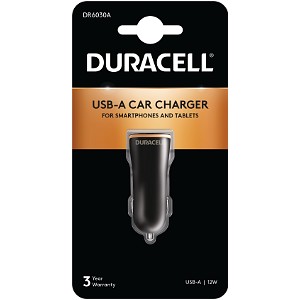Duracell 12W yhden USB-A:n autolaturi autossa