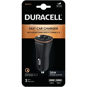 Duracell 18W + 12W kaksois-USB-A autolaturi autossa