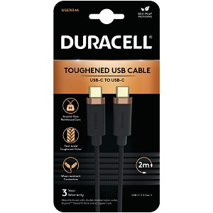 Duracell 2m nopea USB-C-USB-C-kaapeli USB-C:hen