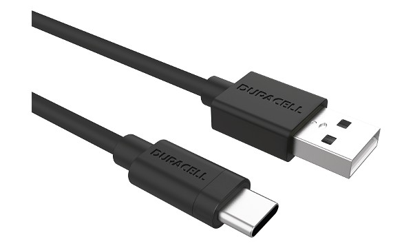 Duracell 1m USB-A ja USB-C kaapeli