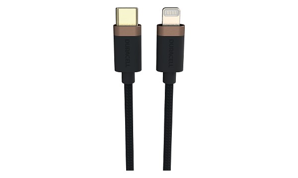 Duracell 1m USB-C ja Lightning-kaapeli