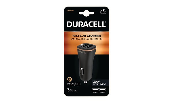 Duracell 18W + 12W kaksois-USB-A autolaturi autossa