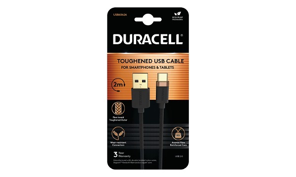 Duracell 2m USB-C ja Lightning-kaapeli (2m)