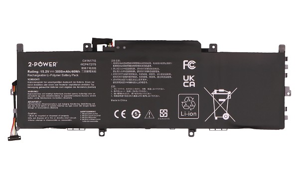 ZenBook UX331UAL-1C Akku (4 kennoinen)